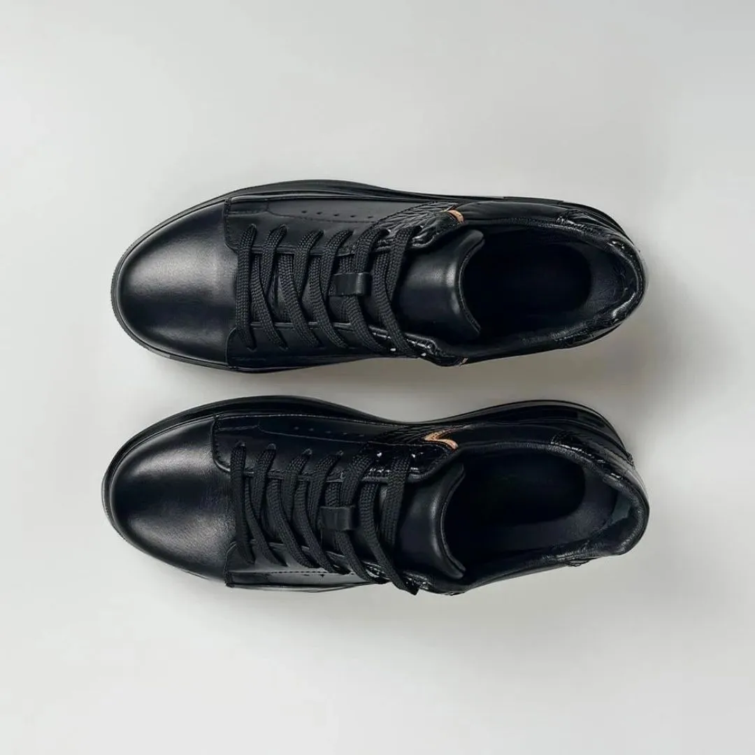 Genuine Leather Black Sneaker TG-300 SCB-482