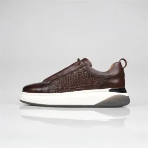 Genuine Leather Brown Sneaker KG-001 SCB-295