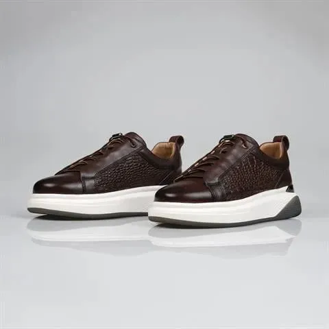 Genuine Leather Brown Sneaker KG-001 SCB-295