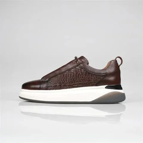 Genuine Leather Brown Sneaker KG-001 SCB-295