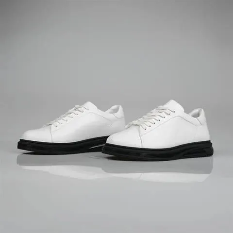 Genuine Leather White Sneaker CR-001 SCB-107