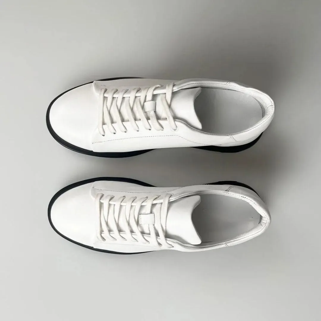 Genuine Leather White Sneaker CR-001 SCB-107