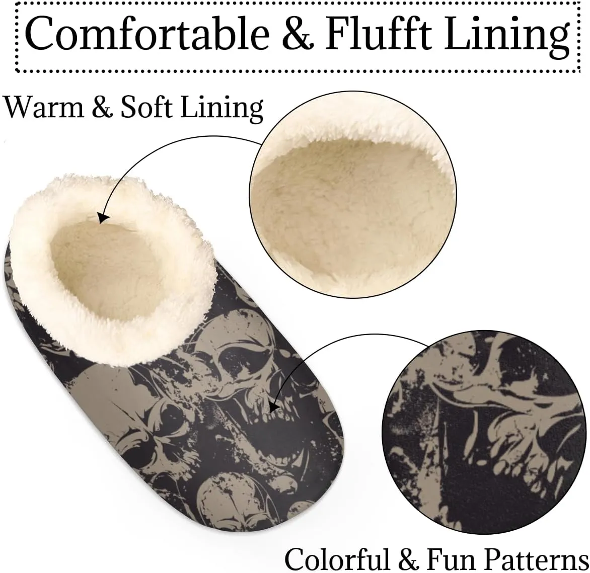 Geometric Cactus Floral Slippers for Women， Soft Cozy Warm Fuzzy Memory Foam House Slippers， Non Slip Closed Back Winter Comfy Plush Ladies House Shoes for Indoor Bedroom