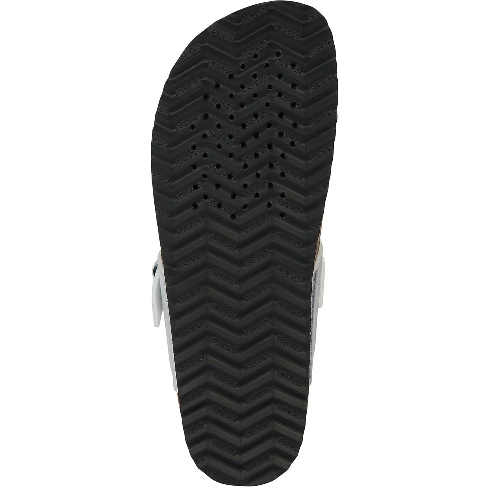 Geox D Brionia Metal Synthetic Polyurethane Women's Silver Sandals
