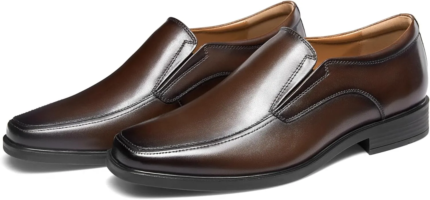 GIFENNSE Mens Loafers Leather Slip-on Dress Shoes