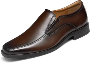 GIFENNSE Mens Loafers Leather Slip-on Dress Shoes