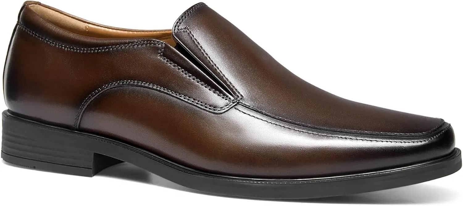 GIFENNSE Mens Loafers Leather Slip-on Dress Shoes