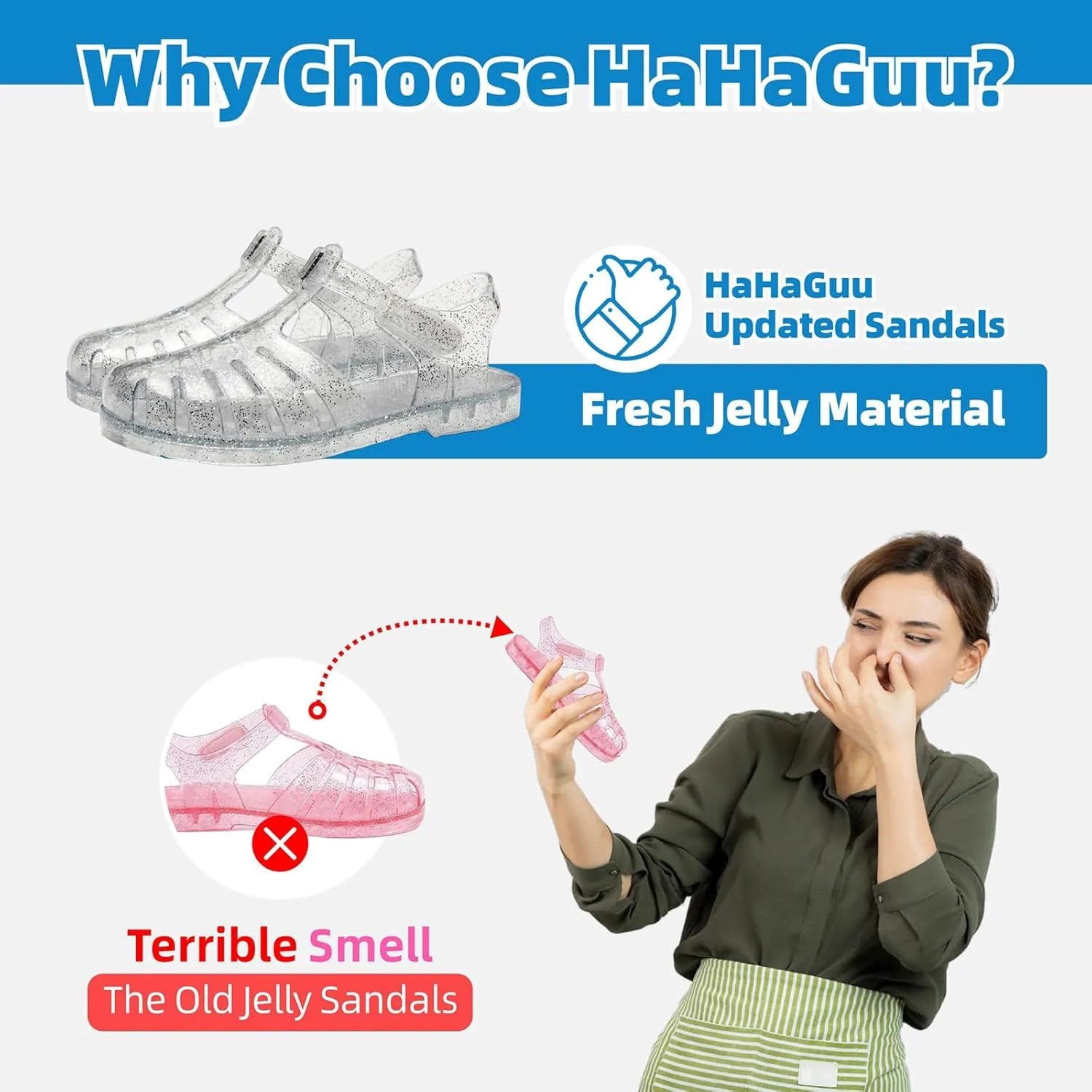 Girls Jelly Sandals Summer Costume Princess Dress Flat Breathable Waterproof Fisherman Gladiator Shoes For Girl Closed Toe Beach Flat-Sandals For Toddler Little Kid Big Kids