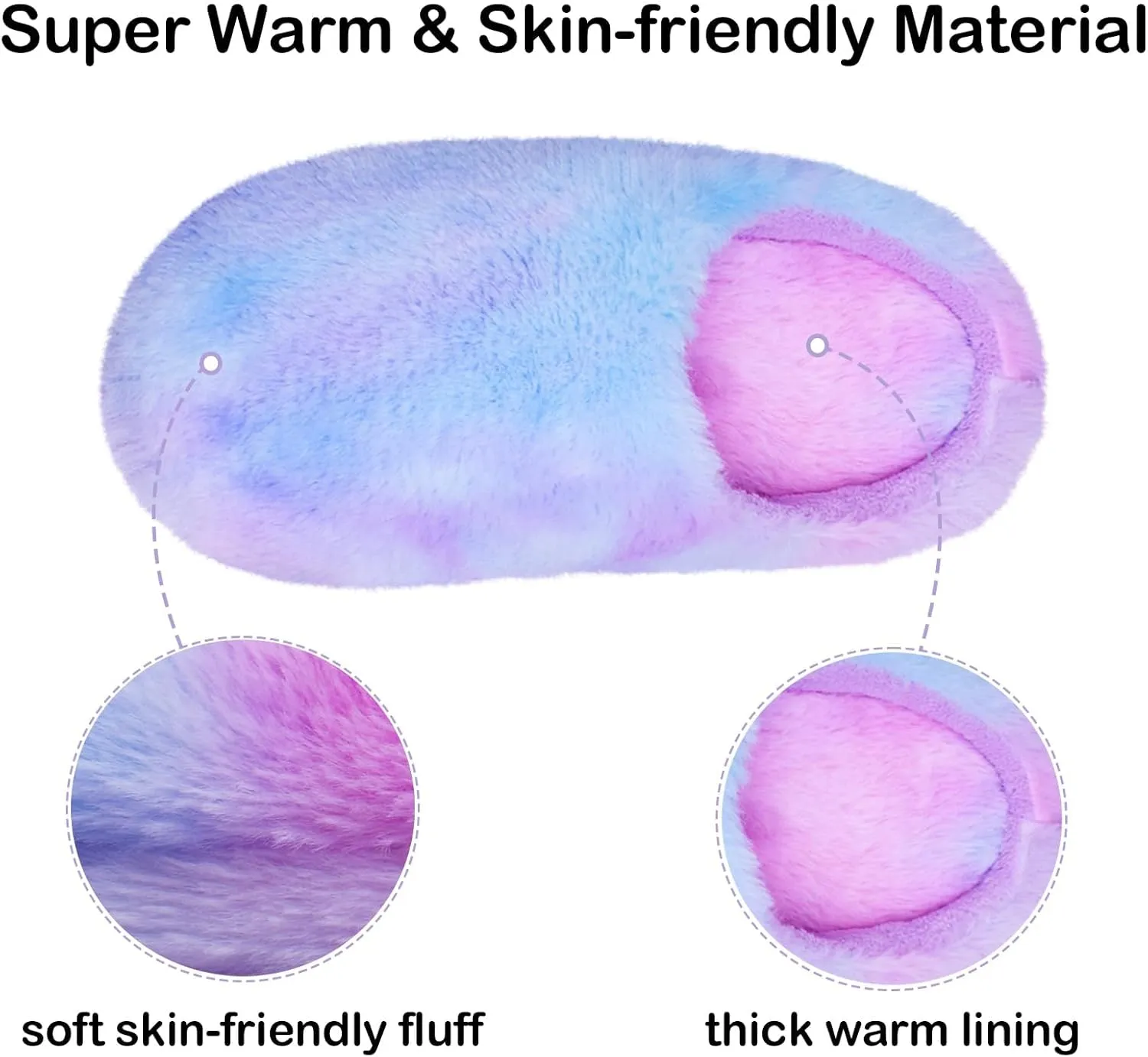 Girl's Plush House Slippers Comfy Faux Fur Non-Slip Rubber Sole House Shoes for Kids Bedroom Indoor Outdoor Warm Shoes