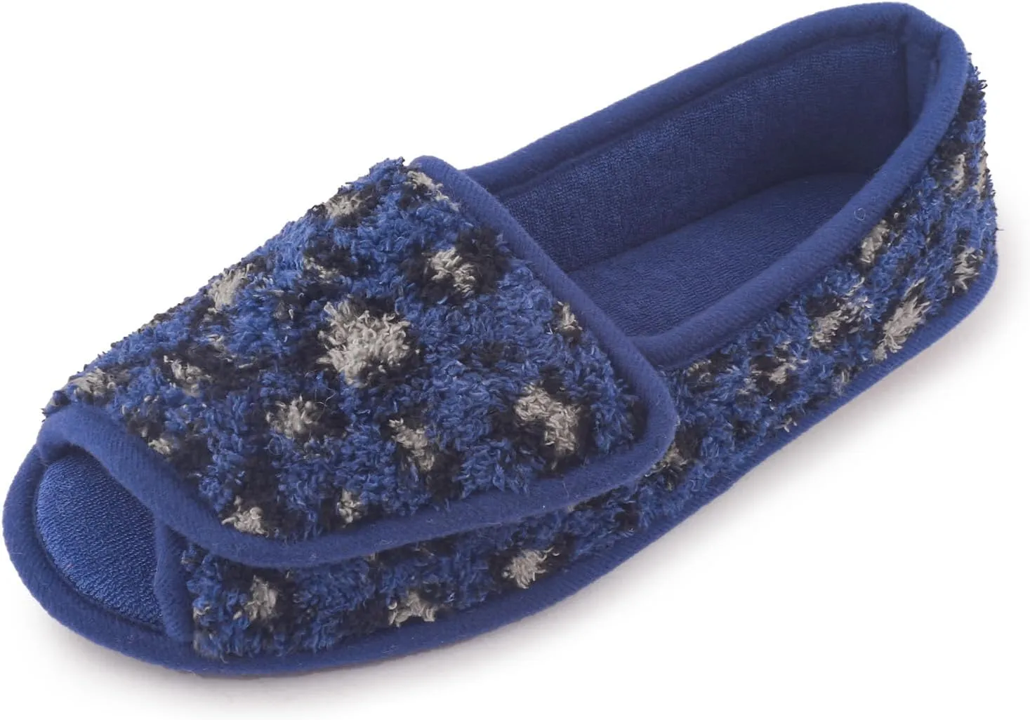Git-up Women Diabetic Slippers/W Arthritis Edema Adjustable Closure Memory Foam House Shoes Open Toe Extra Wide