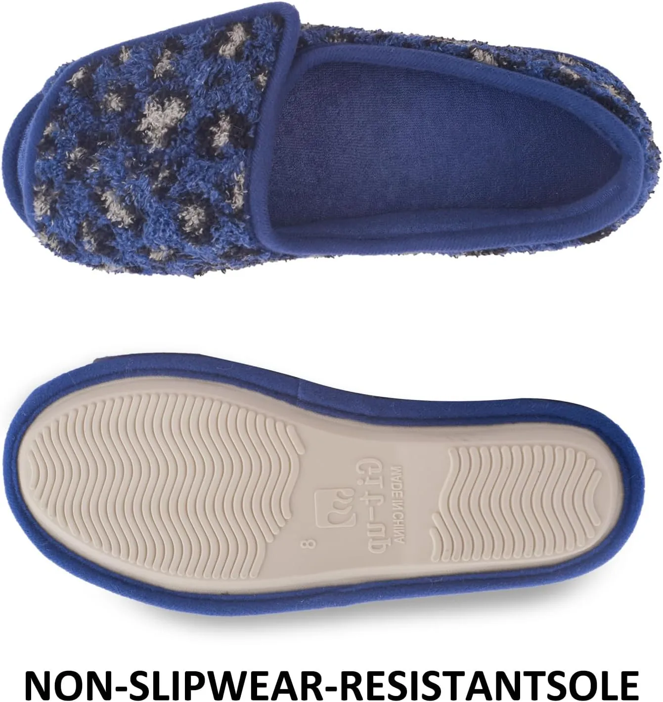 Git-up Women Diabetic Slippers/W Arthritis Edema Adjustable Closure Memory Foam House Shoes Open Toe Extra Wide