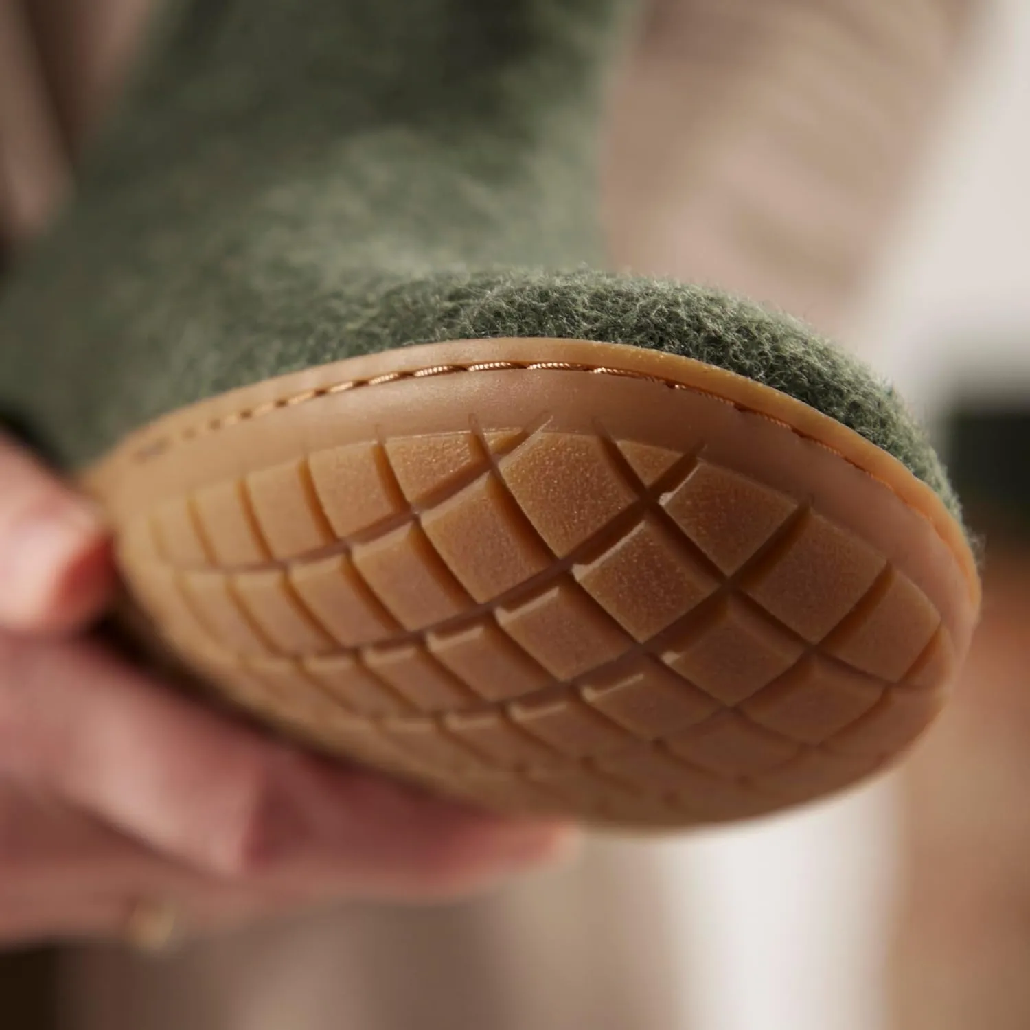 Glerups 100% Gotland Sheep Wool Boot Slipper with rubber sole - Unisex