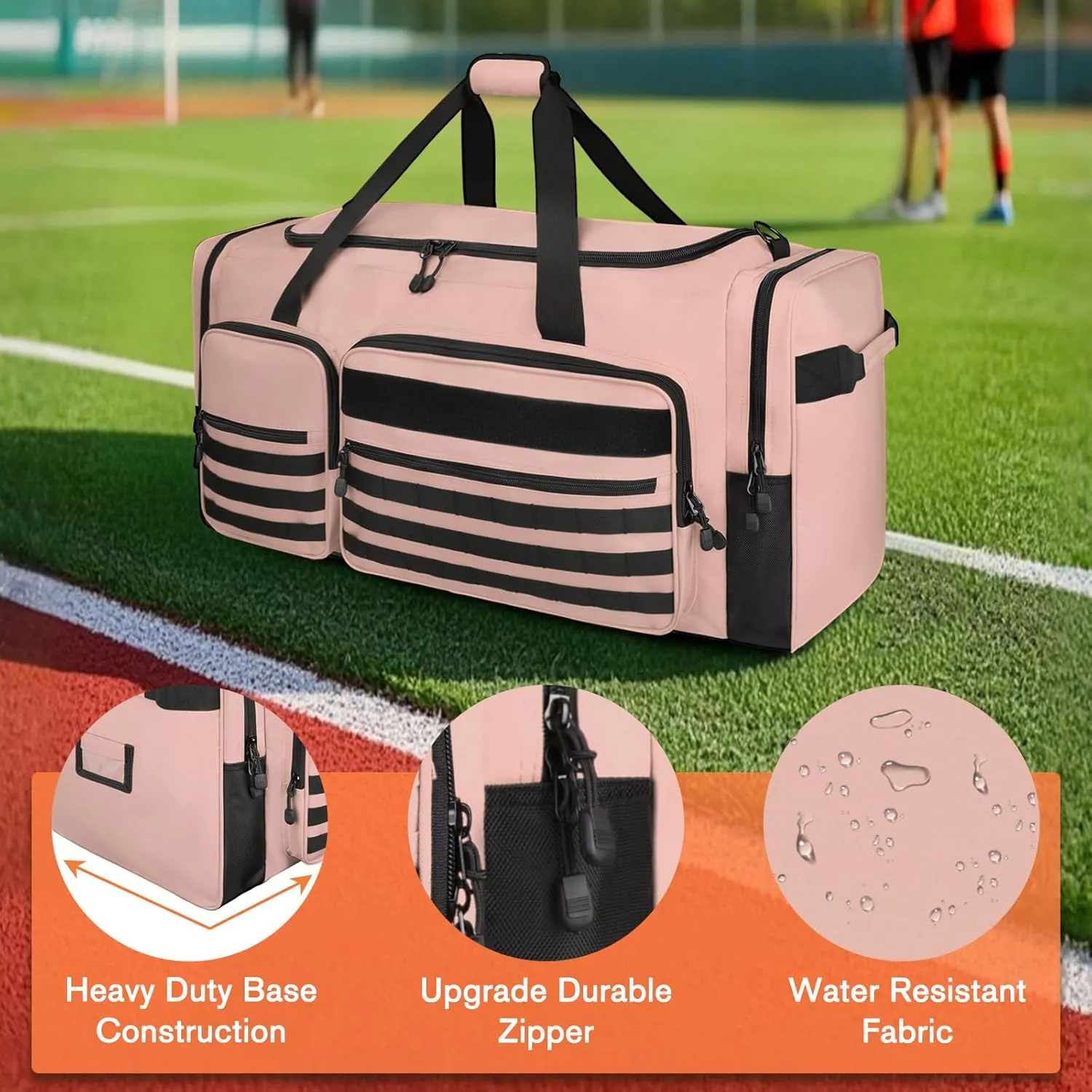 Goloni 130L Heavy Duty Large Duffle Equipment Bag,Catchers Gear Bag with Shoe Compartment,Baseball Duffle Bag