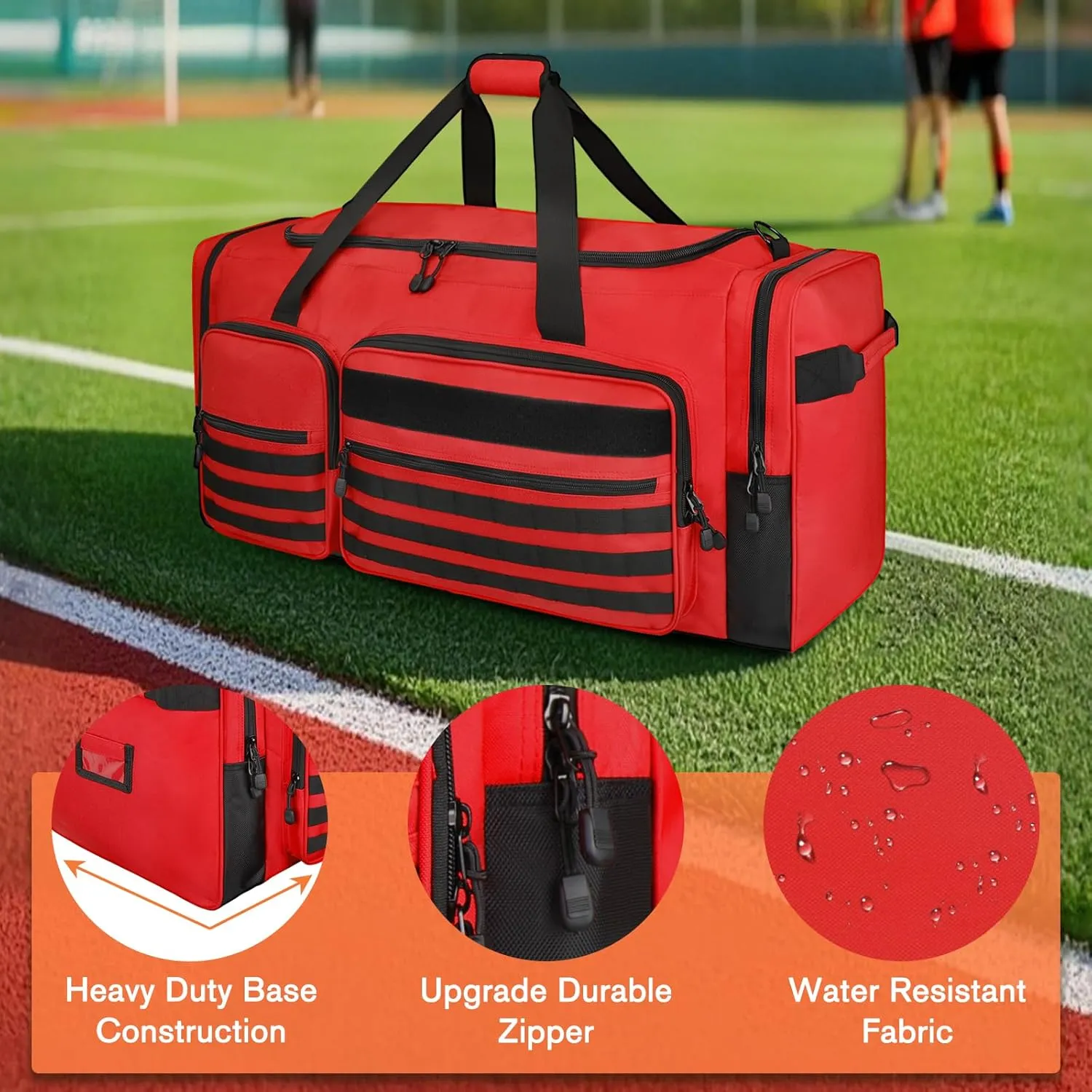 Goloni 130L Heavy Duty Large Duffle Equipment Bag,Catchers Gear Bag with Shoe Compartment,Baseball Duffle Bag