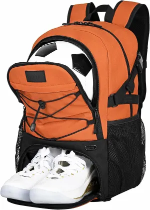 Goloni Soccer Backpack,Basketball Backpack with Ball Compartment & Shoe Compartment,Backpack for Basketball,Soccer