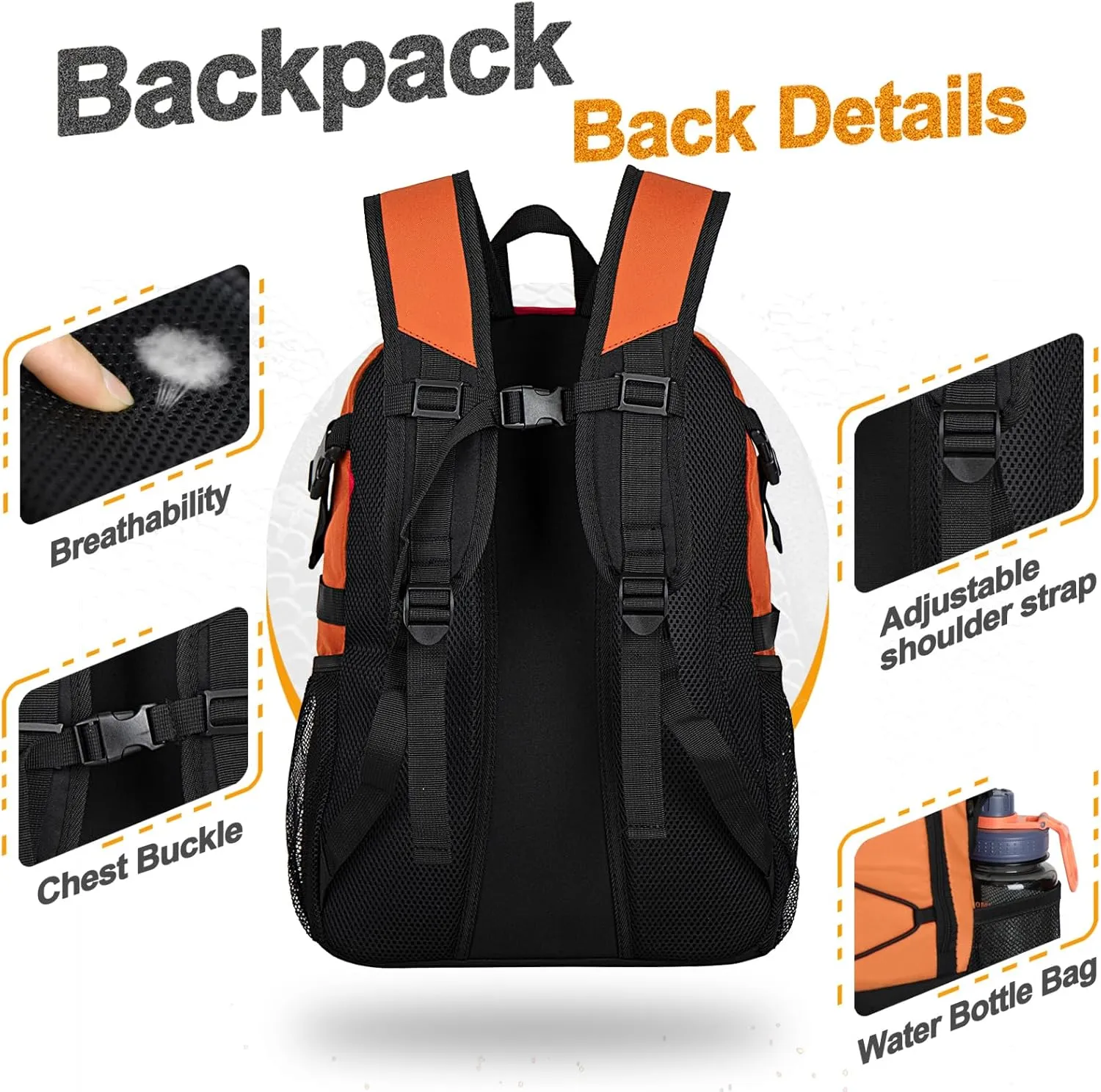 Goloni Soccer Backpack,Basketball Backpack with Ball Compartment & Shoe Compartment,Backpack for Basketball,Soccer
