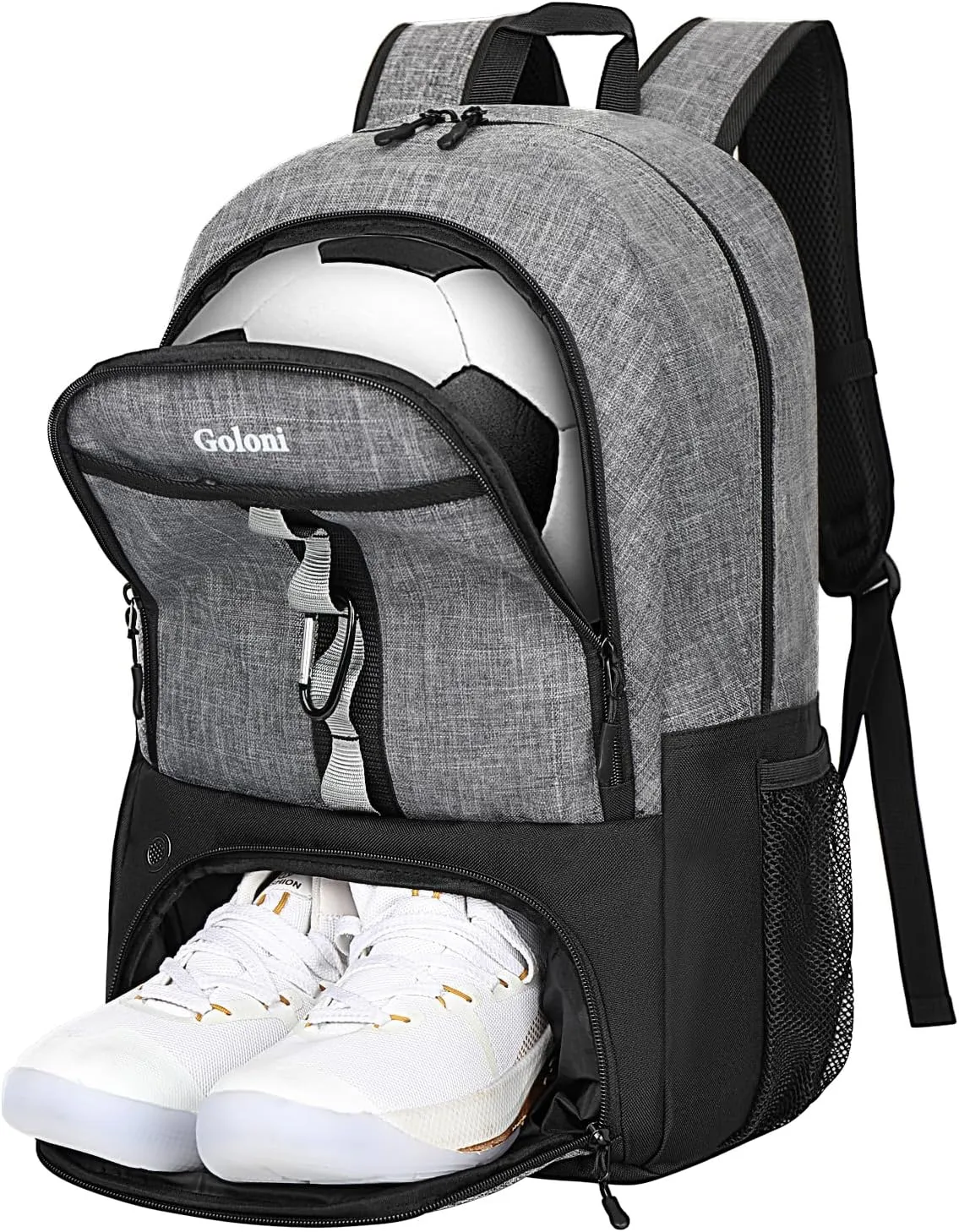 Goloni Youth Soccer Bag,Basketball Bag with Ball Compartment & Shoe Compartment,Backpack for Football Volleyball Basketball