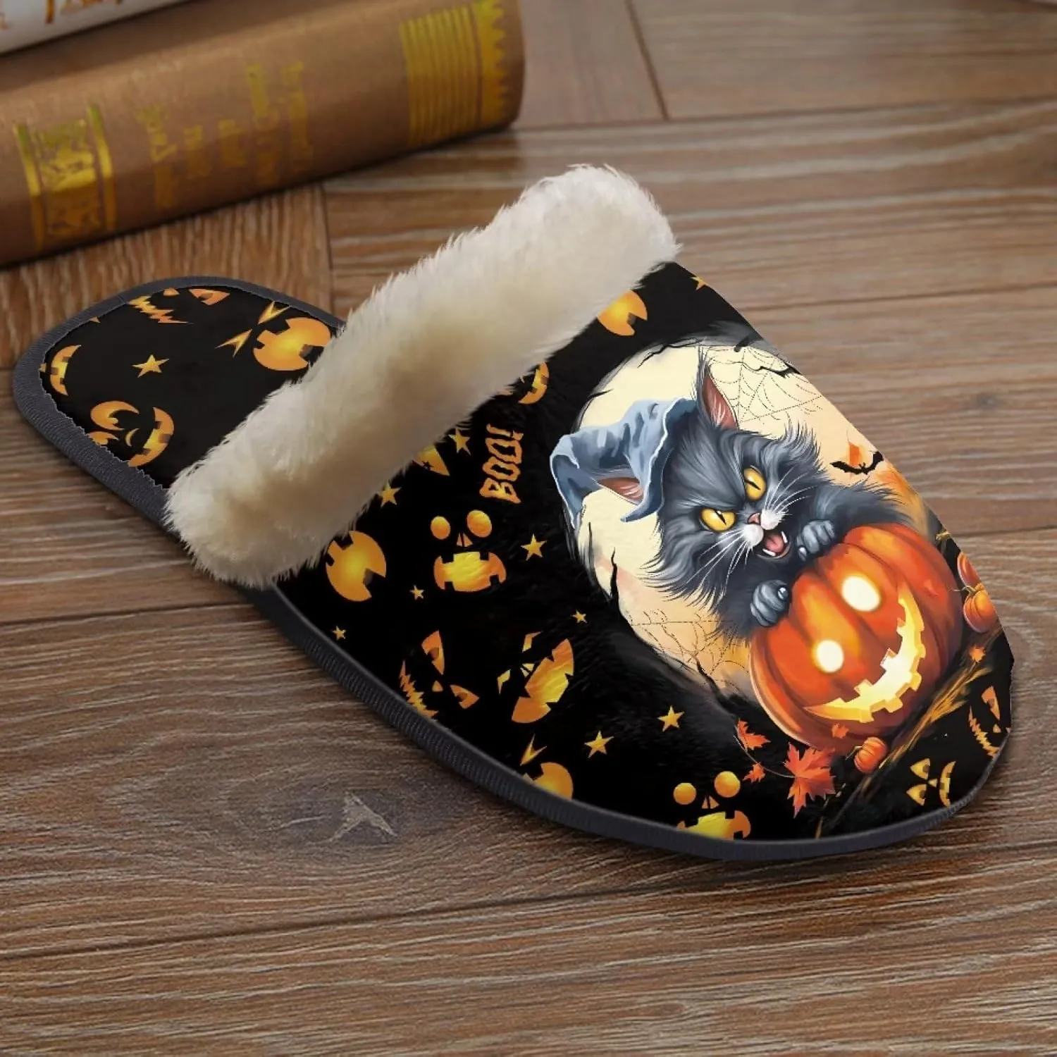Gomyblomy Memory Cotton Slippers, Fashion Indoor Non-Slip Warm Home Slippers, Soft Closed Toe Fuzzy Slippers for Men & Women