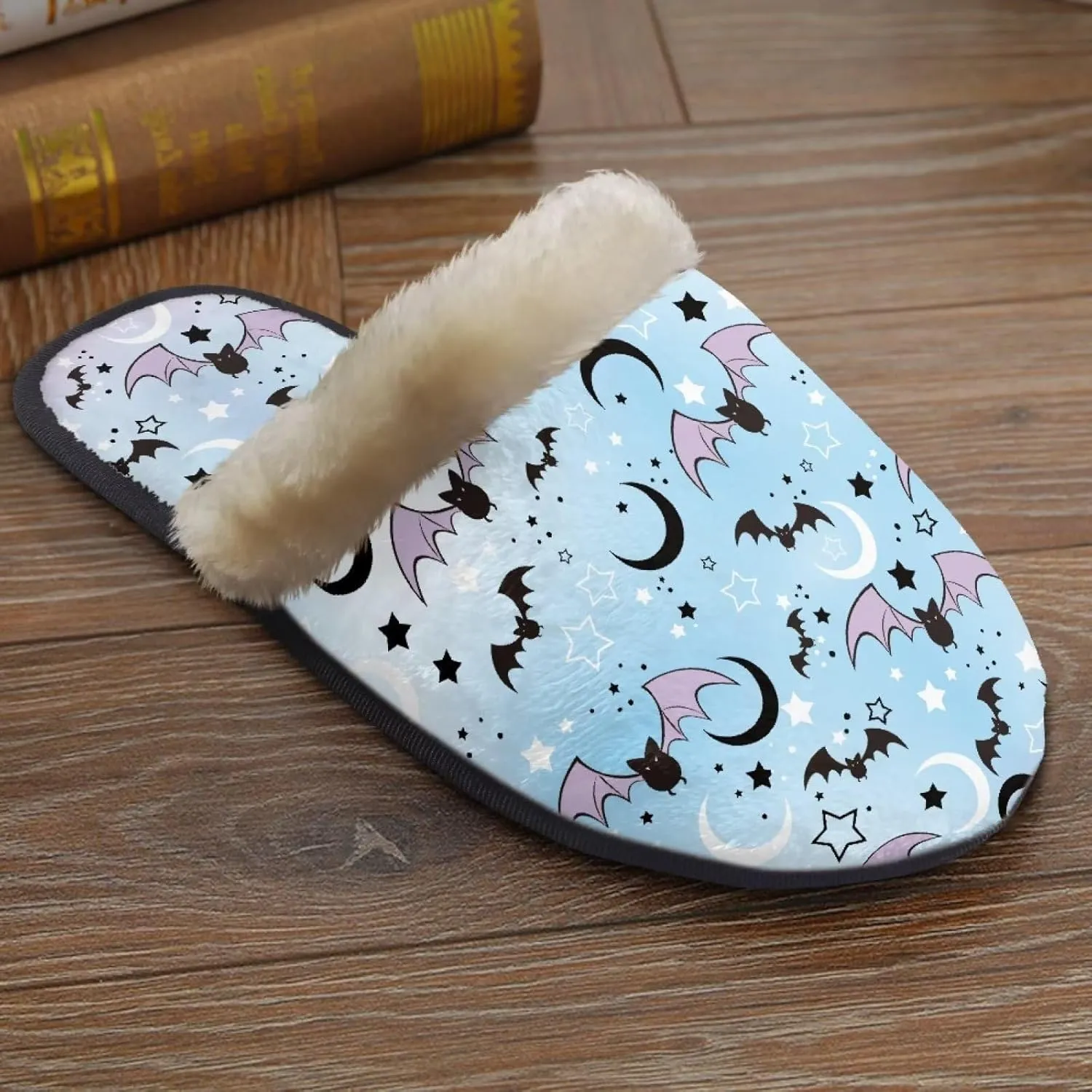 Gomyblomy Memory Cotton Slippers, Fashion Indoor Non-Slip Warm Home Slippers, Soft Closed Toe Fuzzy Slippers for Men & Women