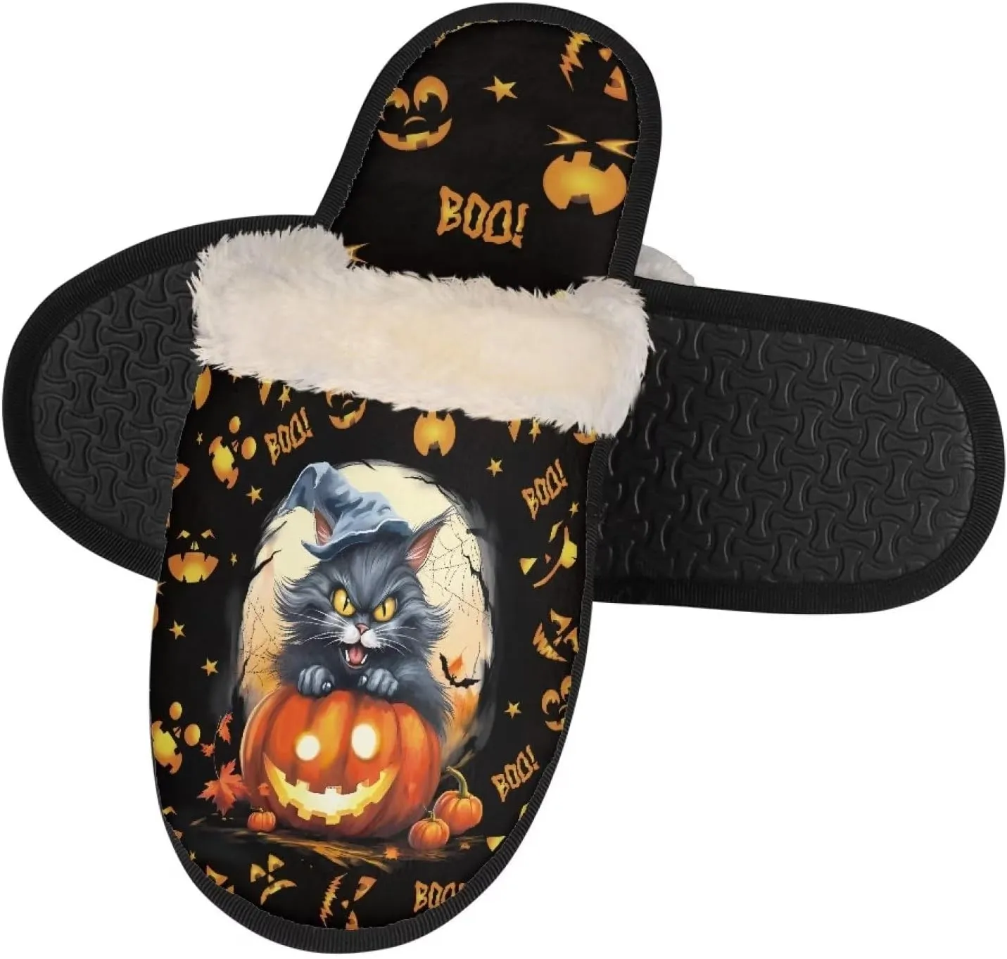 Gomyblomy Memory Cotton Slippers, Fashion Indoor Non-Slip Warm Home Slippers, Soft Closed Toe Fuzzy Slippers for Men & Women