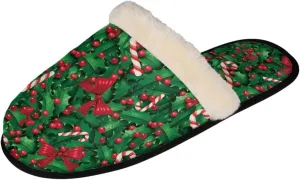 Gomyblomy Memory Cotton Slippers, Fashion Indoor Non-Slip Warm Home Slippers, Soft Closed Toe Fuzzy Slippers for Men & Women