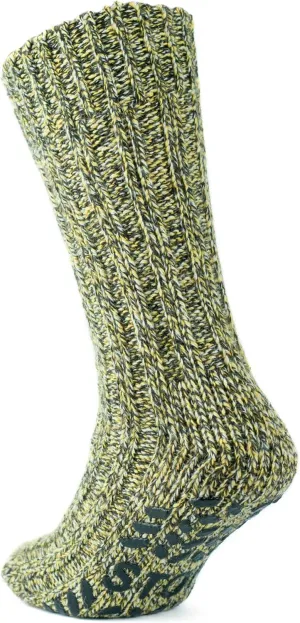 GoWith Unisex Merino Wool Slipper Socks, Thick Warm No Slip Cozy Grip Non-Skid Hospital Winter Socks for Men & Women