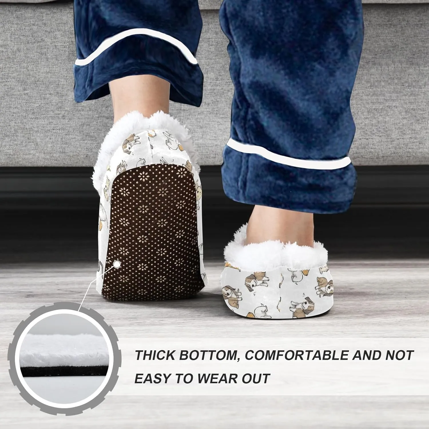 Gredecor Boys Girls Toddler Slippers for Kids Home House Slippers Warm Fur Non Slip Plush Indoor Slipper Socks