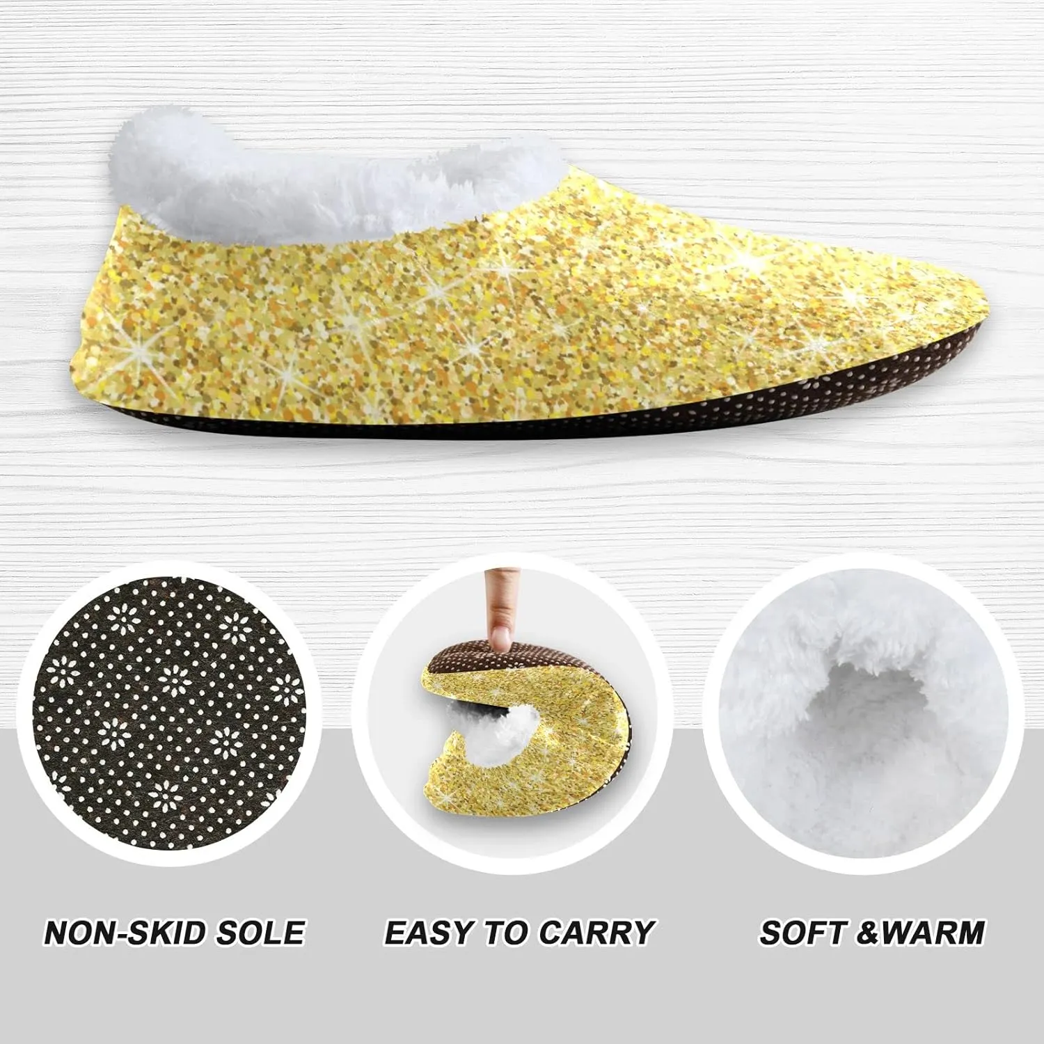 Gredecor Boys Girls Toddler Slippers Home House Slippers Warm Fur Non Slip Plush Indoor Slipper Socks for Kids¡­