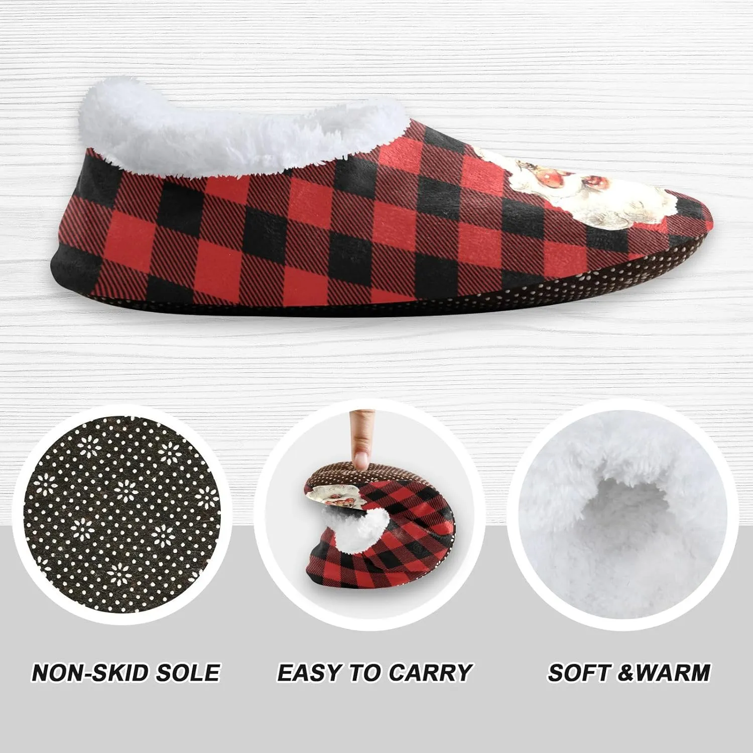 Gredecor Boys Girls Toddler Slippers Home House Slippers Warm Fur Non Slip Plush Indoor Slipper Socks for Kids¡­
