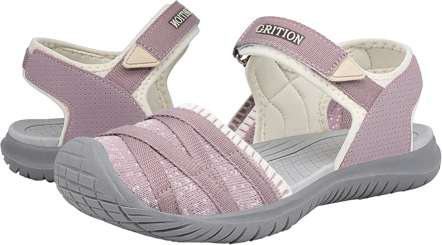 GRITION Hiking Sandals Women Closed Toe, Waterproof Lightweight Adjustable Hiking Athletic Sandals, Breathable For Beach Summer Adventure Comfortable Outdoor Sport