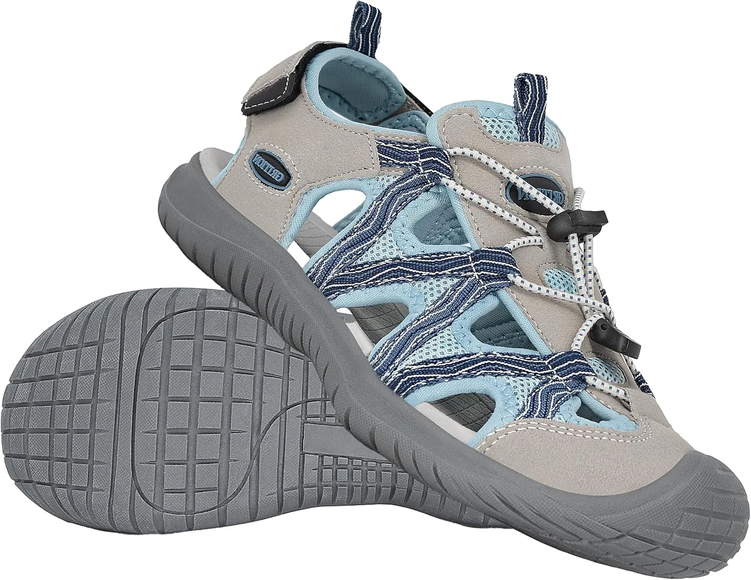 GRITION Hiking Sandals Women Closed Toe, Waterproof Lightweight Adjustable Hiking Athletic Sandals, Breathable For Beach Summer Adventure Comfortable Outdoor Sport