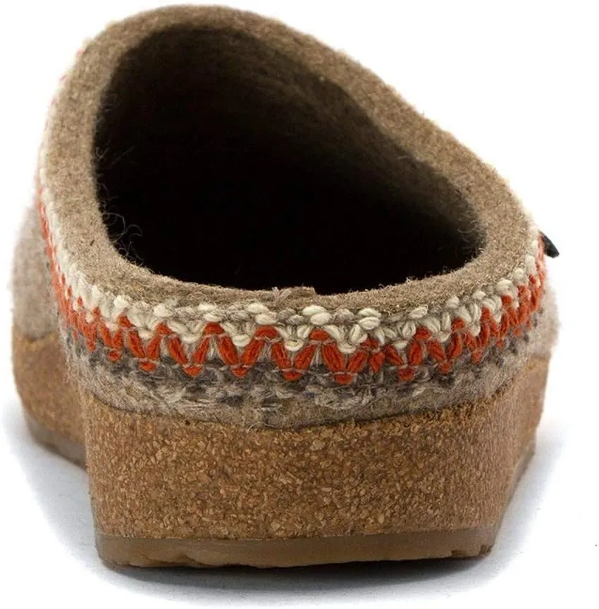 HAFLINGER Grizzly Zigzag Felt Clog Wool Slipper