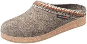 HAFLINGER Grizzly Zigzag Felt Clog Wool Slipper
