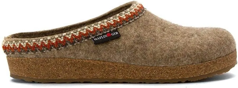 HAFLINGER Grizzly Zigzag Felt Clog Wool Slipper