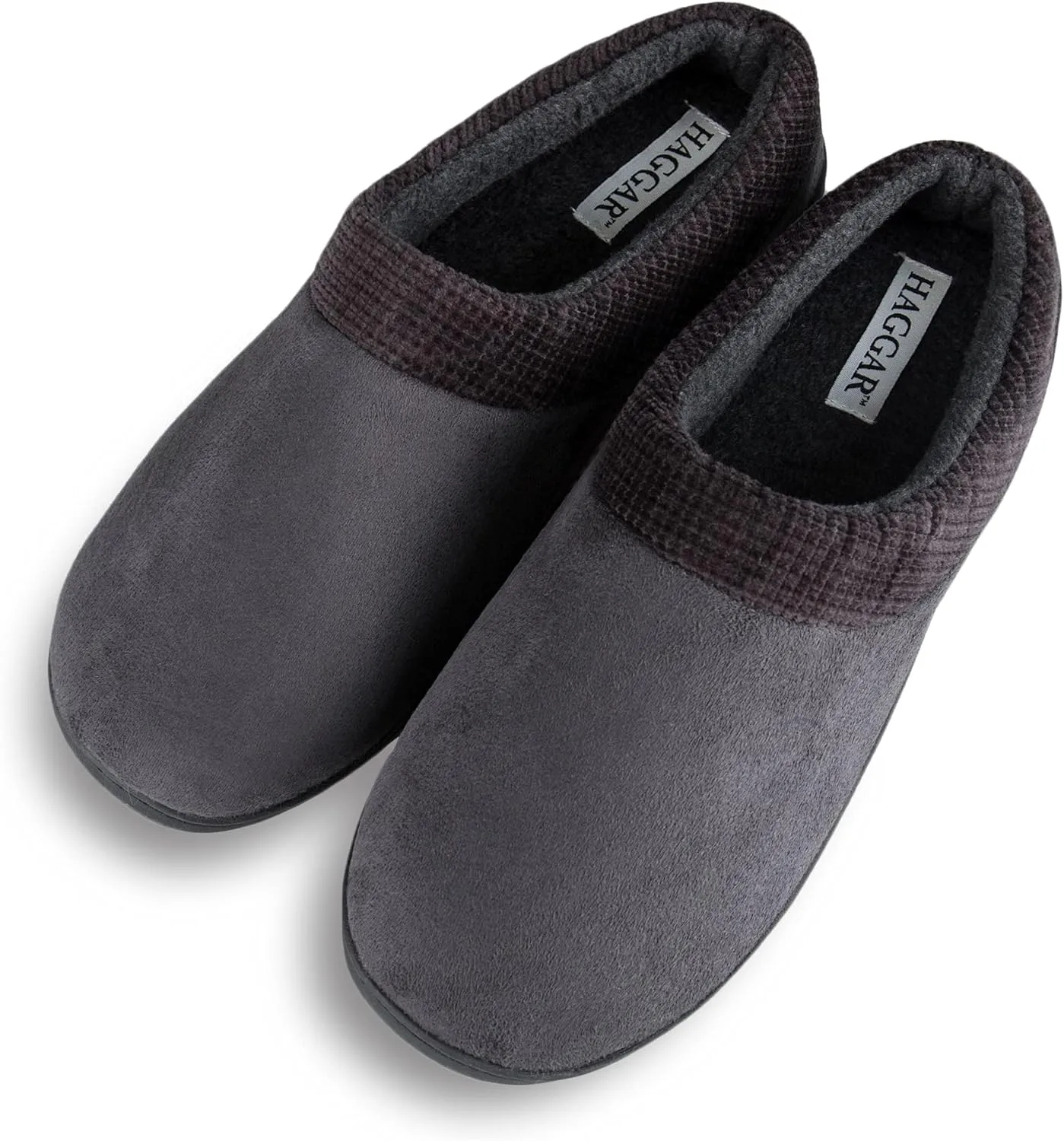 Haggar Men's Clog Slipper House Shoe Indoor/Outdoor with Memory Foam Comfort