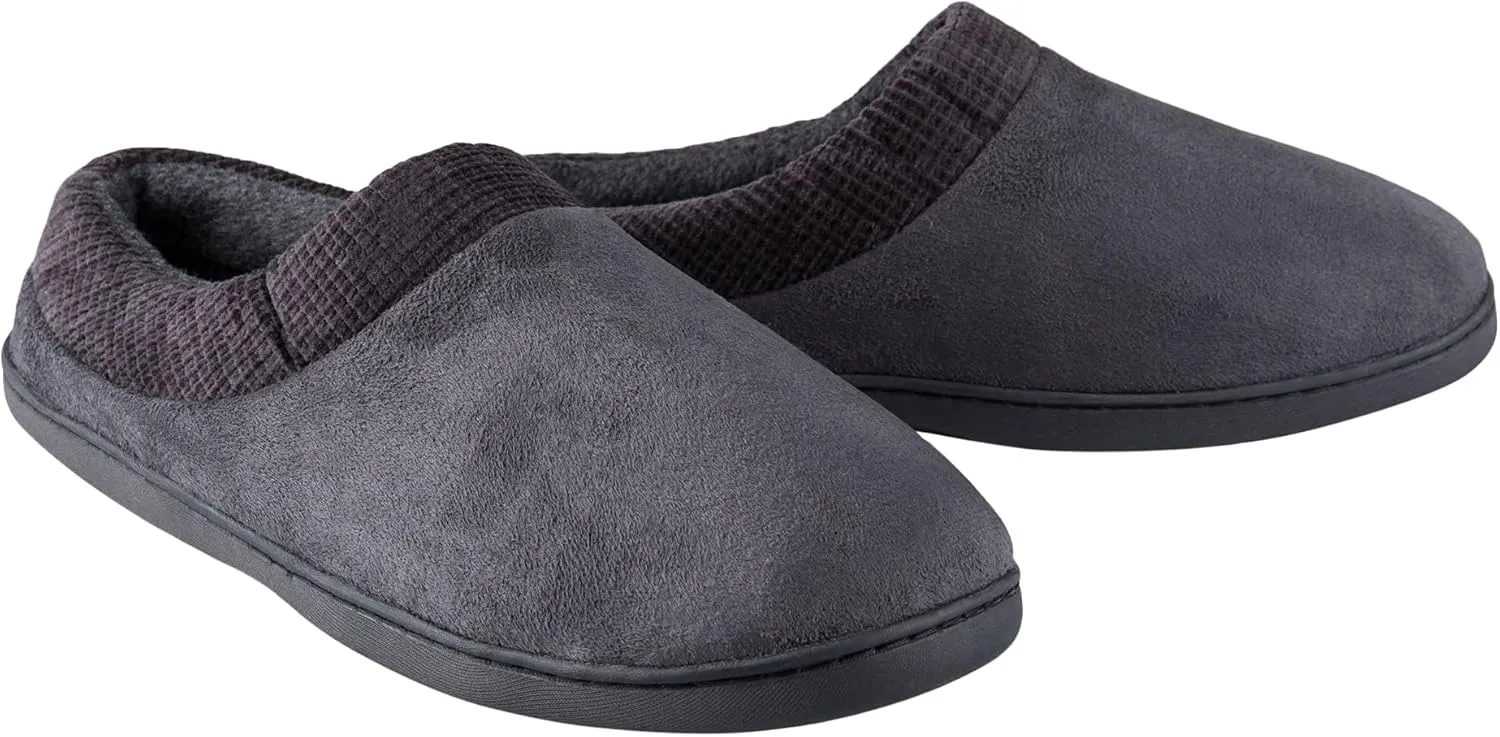 Haggar Men's Clog Slipper House Shoe Indoor/Outdoor with Memory Foam Comfort