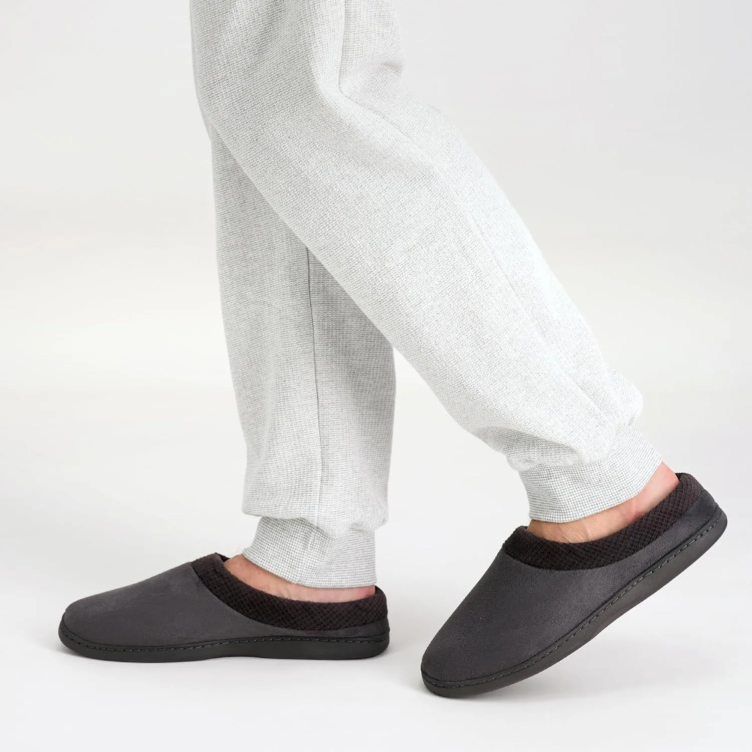 Haggar Men's Clog Slipper House Shoe Indoor/Outdoor with Memory Foam Comfort