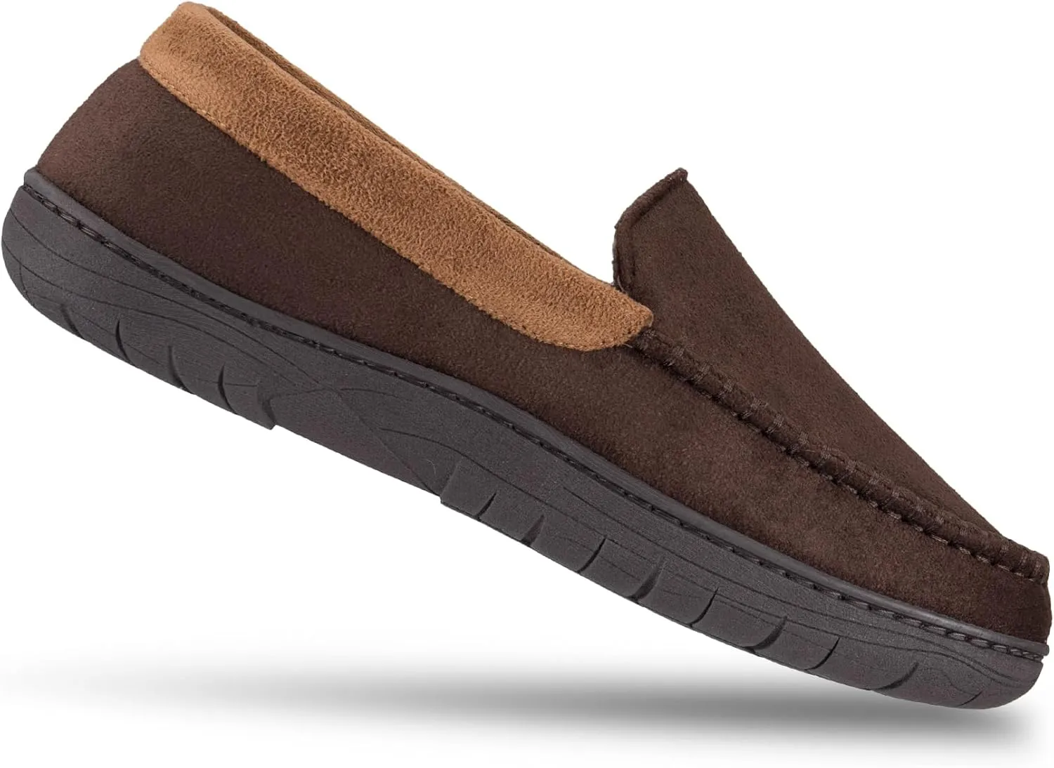 Haggar Men's Closed-Back Memory Foam Venetian Slipper House Shoe-Indoor/Outdoor Sole