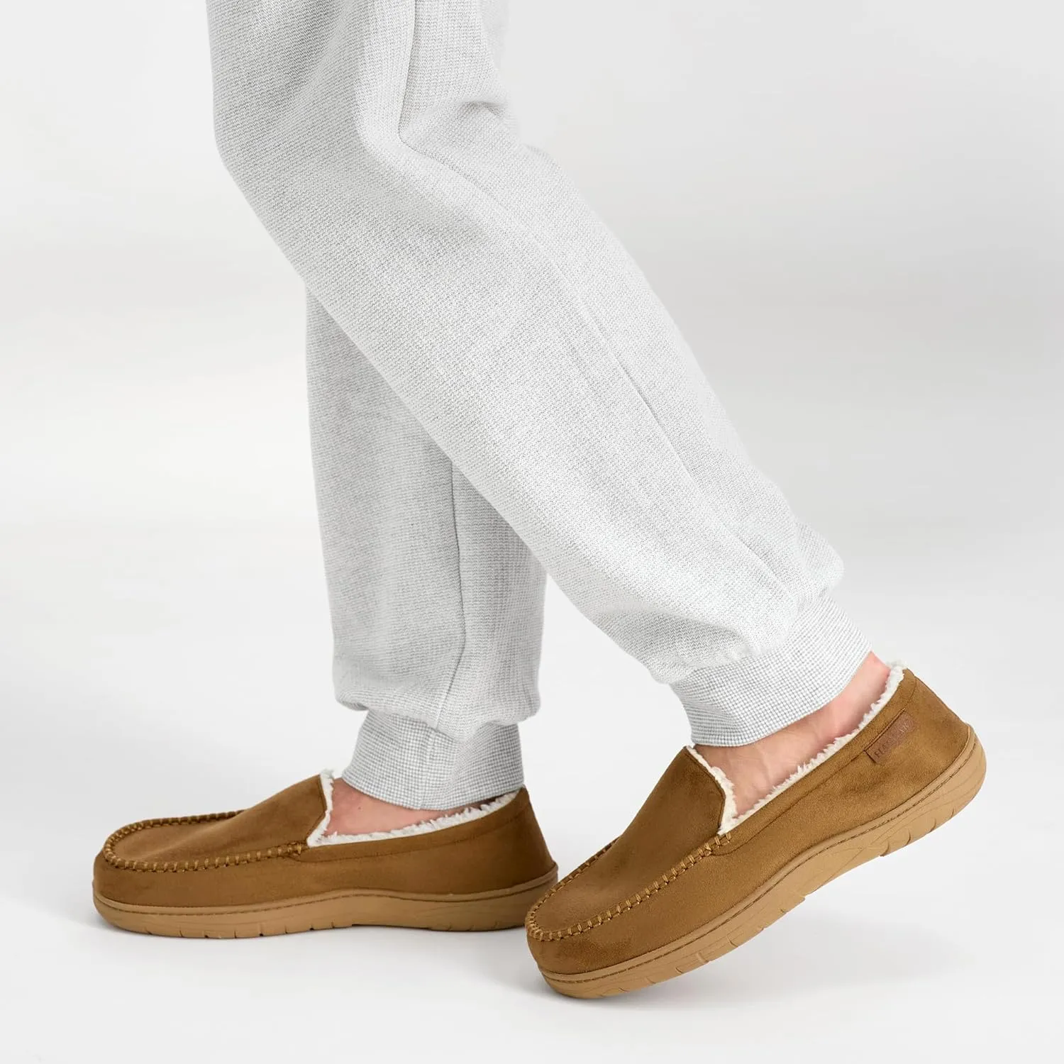 Haggar Men's Venetian Slipper Indoor/Outdoor House Shoe with Memory Foam Comfort