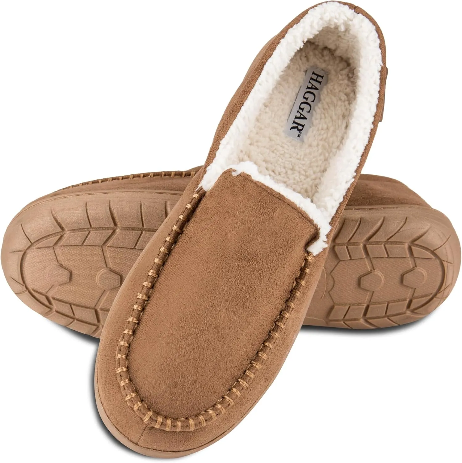 Haggar Men's Venetian Slipper Indoor/Outdoor House Shoe with Memory Foam Comfort