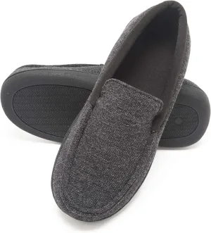 Hanes Men's ComfortSoft Memory Foam Knit Venetian Moccasin Indoor/Outdoor Slipper