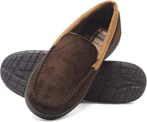 Hanes Men's Textured Moccasin Slipper