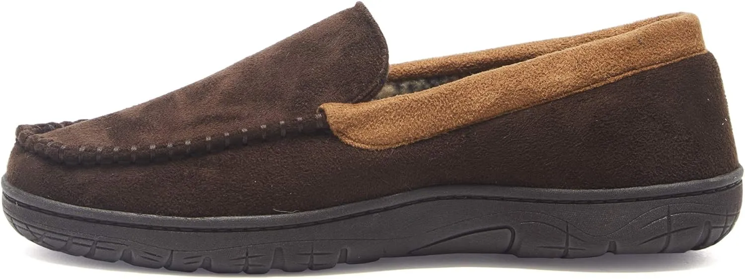 Hanes Men's Textured Moccasin Slipper