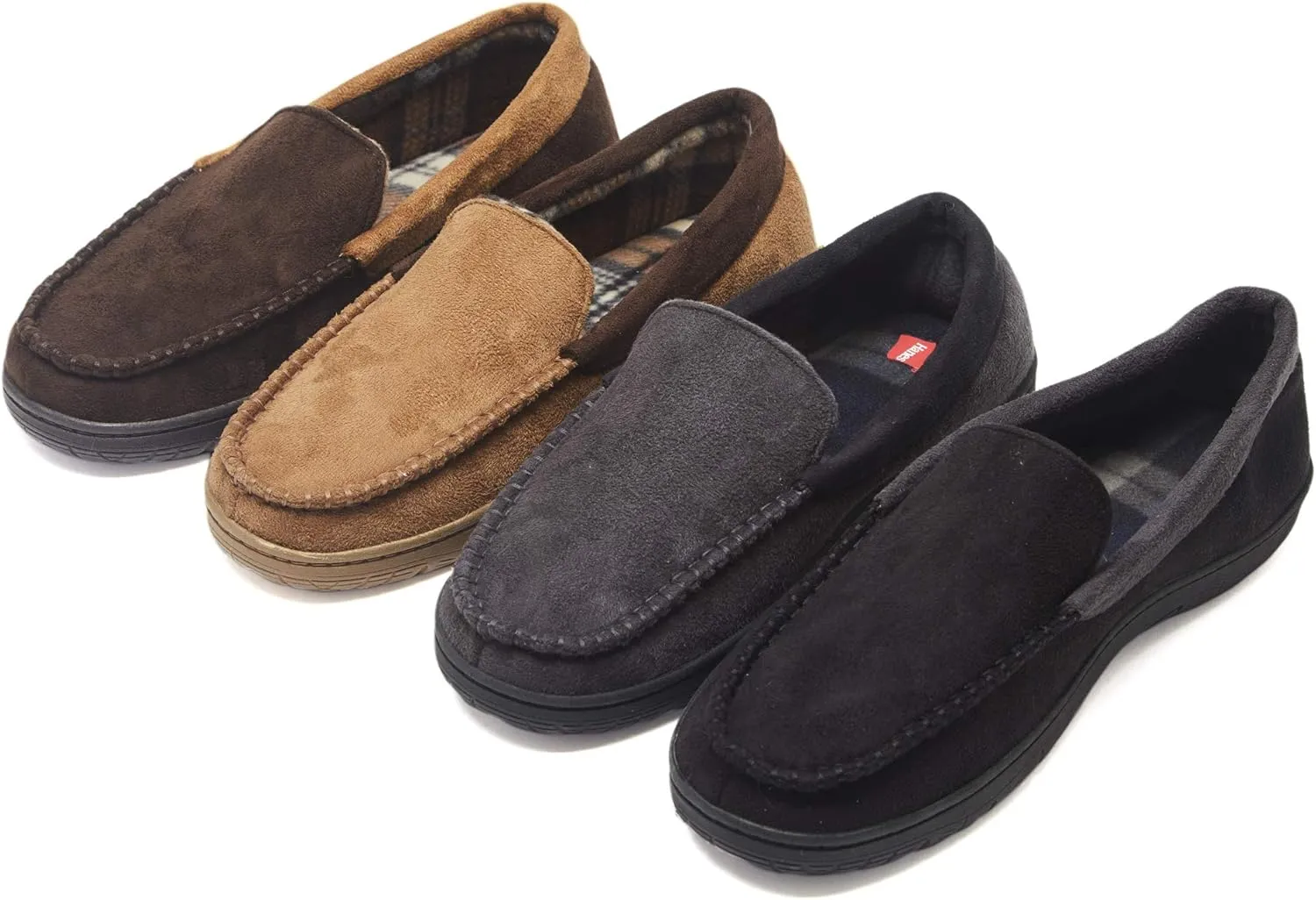 Hanes Men's Textured Moccasin Slipper