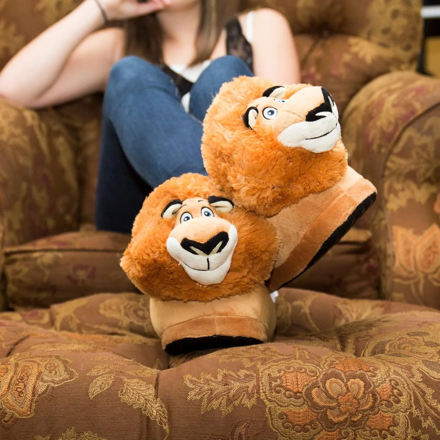 HappyFeet Slippers DreamWorks Slippers for Adults and Kids, Cozy and Comfortable, Sturdy Rubber Soles, Thick 1-Inch Memory Foam Footbed, Non-Skid Bottoms, Plush Velvety Material, As Seen on Shark Tank