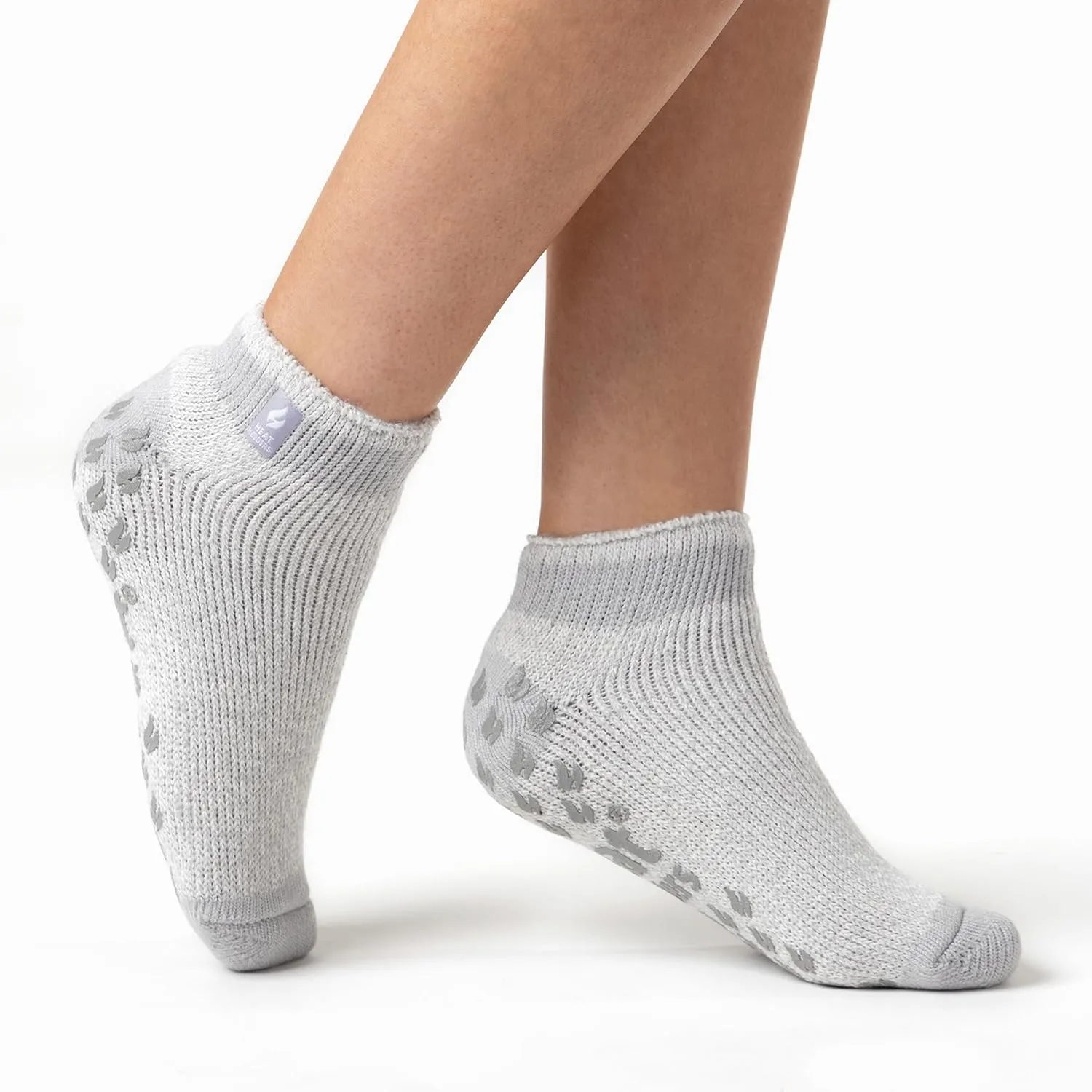 HEAT HOLDERS 3 Pack Womens Low Slipper Socks Thermal Sneaker Slipper Socks