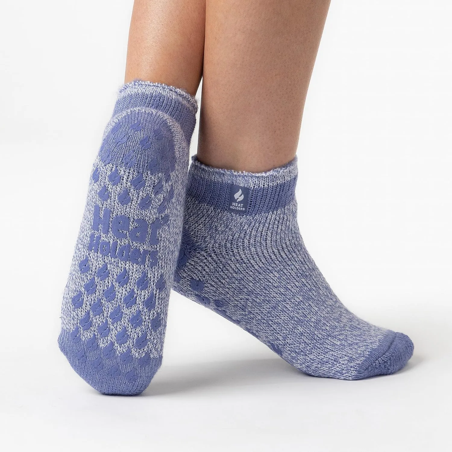 HEAT HOLDERS 3 Pack Womens Low Slipper Socks Thermal Sneaker Slipper Socks