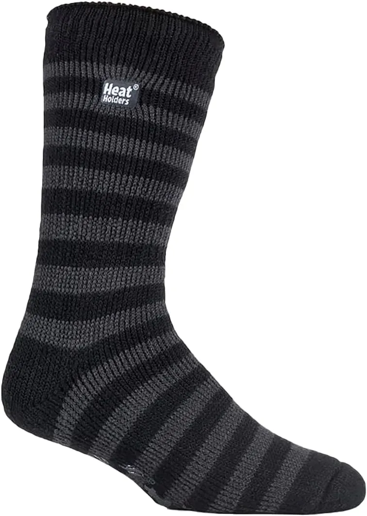 HEAT HOLDERS - Mens Thick 2.3 TOG Non Skid Thermal Slipper Socks with Grippers