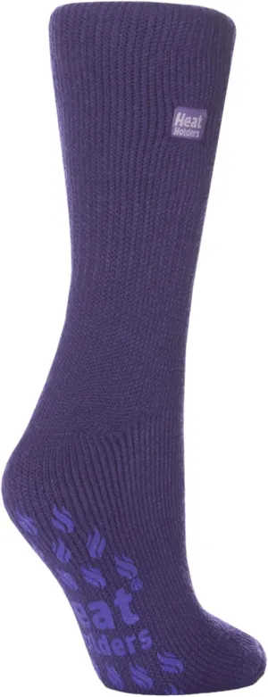 HEAT HOLDERS - Womens Thick Non Skid/Slip Thermal Slipper Socks with Grippers