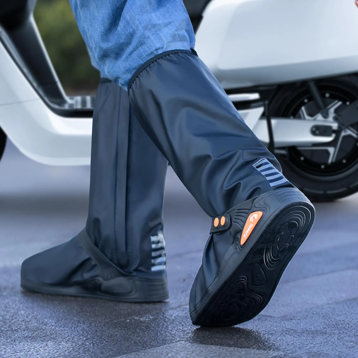 High Cylinder Rain Boots Waterproof Anti-Snow Shoe Covers Reusable Rain Boots Protective Gear for Men and Women Galoshes